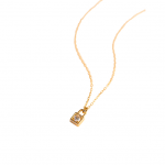 Soline - collier plaqué or - pendentif cadenas